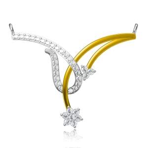 Beautifully Crafted Diamond Necklace & Matching Earrings in 18K Yellow Gold with Certified Diamonds - TM0169P